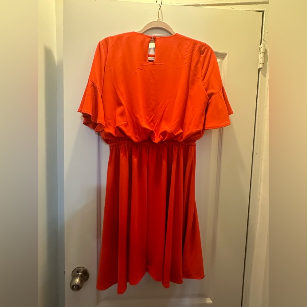 Beautiful burnt orange dress, never worn and it still has its original tags.